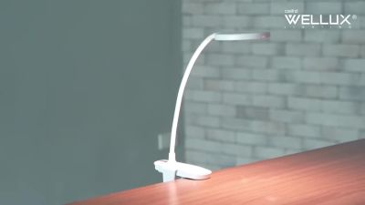 โปรโมชั่น+++ WELLUX โคมไฟตั้งโต๊ะแบบหนีบ 4.5W แสงคลูไวท์ ปรับแสงได้ 3 ระดับ LED TABLE LAMP รุ่น 606 ราคาถูก โคม ไฟ ตั้งโต๊ะ โคมไฟตั้งโต๊ะ led โคมไฟตั้งโต๊ะน่ารัก