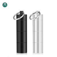 1PC Portable Aluminum Survival Waterproof Pill Box Container Medicine Storage Case First-Aid Bottle With Key Ring Travel Kits