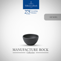 Villeroy &amp; Boch - Manufacture Rock ถ้วยน้ำจิ้มพอร์ซเลน สีดำ ถ้วยเล็ก  - วิลเลรอย แอนด์ บอค