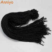 Anniyo Length 49cm 50pcs Wholesale Black Rope Chain DIY Jewelry Ethiopian Rope Accessories (No Metal Hook) #850P50