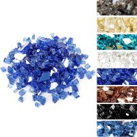 Fire Glass for Fire Pit Fireplace Landscaping  1/2-Inch Cobalt Blue Reflective Cups  Mugs Saucers