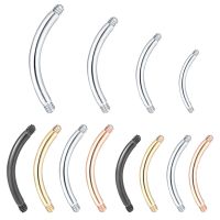 【CW】 100pcs/lot Curved Bar Parts Belly Navel Eyebrow Piercing Jewelry Accessories Length 6mm-16mm