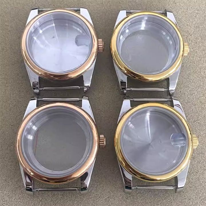 nh35เคสนาฬิกา36มม-39มม-pvd-rose-หนามเตยนาฬิกา-crown-เคสกระจกแร่สำหรับ-nh35-nh36การเคลื่อนไหว4r