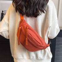 Canvas Casual Shoulder Female 2023 New Trendy Brand Crossbody Bag Summer Sports Chest Bag Minority All-Match Ins Running Bag