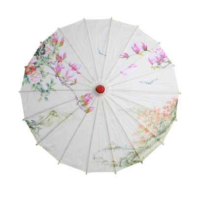 Chinese Silk Cloth Art Umbrella Silk Cloth Umbrella Classic Style Decorative Umbrella Oil Paper Painted Parasol Umbrellas