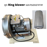 Ring blower พร้อมกรองอากาศ ดูดอากาศ Ring Blower  CTA 750 220 V ขนาด 1 แรงม้าใช้เติมอากาศในบ่อ เพาะเลี้ยงสัตว์น้ำ