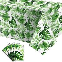 ✳ Hawaiian Party Disposable Tablecloth Palm Leaves Table Cover Hawaii Wedding Tropical Jungle Birthday Party Tableware Supplies