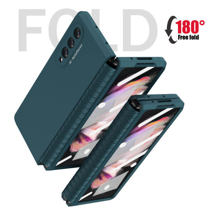 Hinge Soft Coverage Full Body Matte Case for Samsung Galaxy Z Fold 3