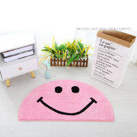 【cw】Smile Face Furry Rugs Thick Mat Anti-slip Door Mat 50*80cm Kitchen Pad Non-Slip Bathroom Bath Mat Absorbent Modern Home Decor ！