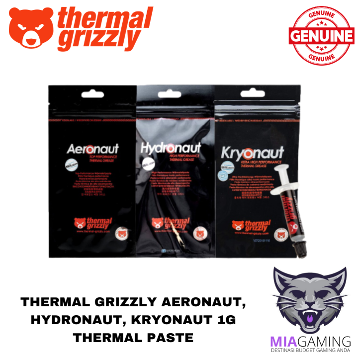 Thermal Grizzly Aeronaut, Hydronaut, Kryonaut 1g Thermal Paste | Lazada