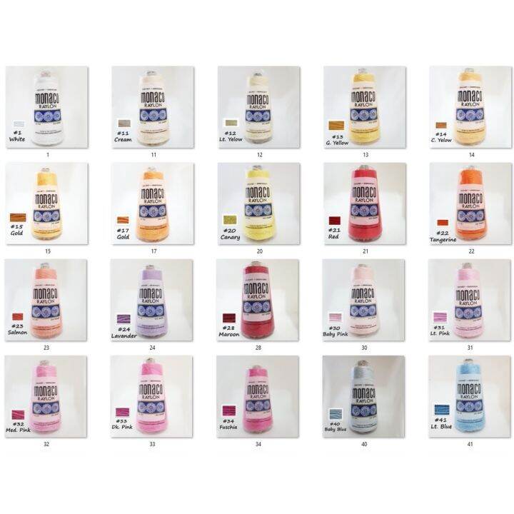 Monaco Raylon Colored Crochet Embroidery Thread [ALL COLORS] Lazada PH