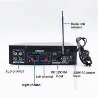 220V 800W Bluetooth Amplifier 2.0 Channel Black with Remote control HiFi Stereo AV Surround Amplifier FM Karaoke Cinema