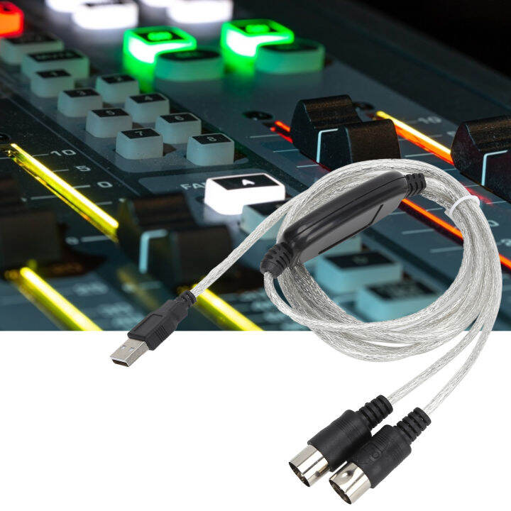 สายเคเบิลมิดิ้ไฟ-led-ขับเคลื่อนด้วย-usb-ตัวบ่งชี้-midi-เพื่อสาย-usb-สำหรับเชื่อมต่อเครื่องมือเครื่องเล่นดนตรีอิเล็กทรอนิกส์