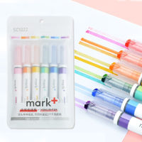 6-Pack 12-Color Gel Highlighter Paint Marker Pen Suitable for DIY Graffiti Drawing Hand Ledger Anime Art Painting Supplies-Yuerek