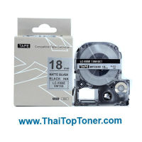 เทปพิมพ์อักษร สำหรับ Epson LK-5SBM 18mm ดำพื้นเงิน   เทปพิมพ์อักษร LC-5SBM ( Epson LK-5SBM เทียบเท่า ) 
ใช้กับ Epson Label Works    (ออกใบกำกับภาษีได้)