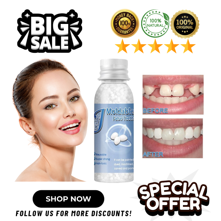 100 Effective Moldable False Teeth 30ml Temporary Tooth Repair Kit
