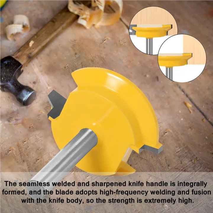 1/4in Door Panel Tenon Router Bits Set Milling Cutter Rail