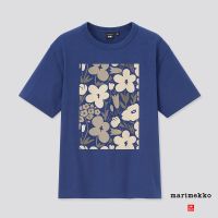 【New】UNIQLO เสื้อยืดสตรีคอกลมแขนสั้นพิมพ์ลาย Marimekko รับลมร้อน