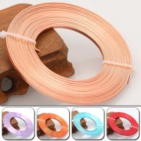 5 Meters 3mm Flat Anadized Color Plated Aluminium Wire for Jewelry Making Bracelet Craft DIY Accessories Wholesale Supplies Exercise Bands