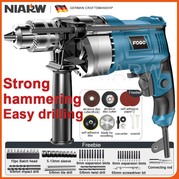 NIARW impact drill industrial hammer drill electric drill set on sale ...