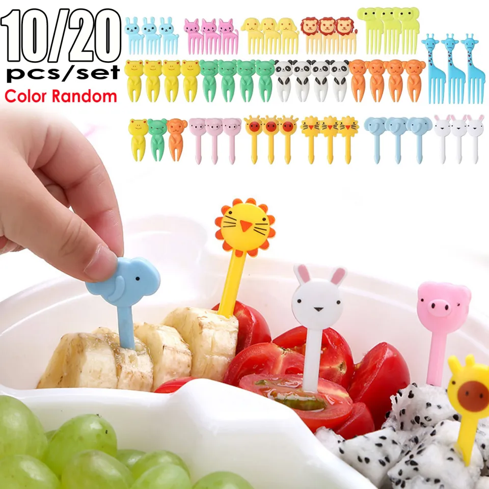 Cute Mini Animal Cartoon Food Picks Children Snack Cake Dessert