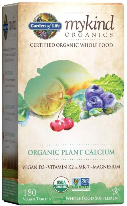 garden-of-life-mykind-organics-organic-plant-calcium-90-180-vegan-tablets-อาหารเสริมออแกนิคแคลเซียม-90-180-เม็ดวีแกน