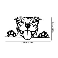 15.7X8.2CM สติกเกอร์รถตลก Paws Up Pitbull Bully Dog Decal ไวนิล Decor สีดำ/ เงิน C24-1577