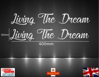 For x2 LIVING THE DREAM WINDOW STICKERS HGV LORRY SCANIA VOLVO DAF RENAULT MAN