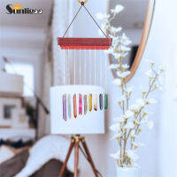 Sunligoo แฮนด์เมดอาเกตธรรมชาติชิ้น Windchimes กลางแจ้งแขวนเครื่องประดับกระดิ่งลมสำหรับบ้านหน้าต่างผนังลานลานตกแต่ง