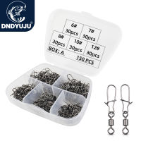 DNDYUJU 150 ชิ้น/กล่องตกปลา Rolling หมุนสแตนเลส Snap สำหรับตกปลา Lure Connector Hook Fishing Pin เครื่องมืออุปกรณ์เสริม-SLPPP STORE