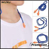 WUXU 10PCS นอนหลับ ป้องกันเสียงรบกวน รูปร่างต้นคริสต์มาส ปกป้องการได้ยิน ที่ปิดหูกันหนาว มีสาย ซิลิโคนนิ่ม ที่อุดหู