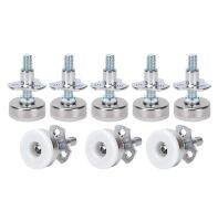 ☃﹊﹍ 8Pcs Furniture Leveler Tee Nut Kit 3/8 16” Thread Adjustable Furniture Legs for Cabinets or Tables to Adjust Height of The Leg