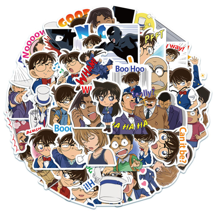 conan-sticker-ยอดนักสืบจิ๋วโคนัน-โคนัน-สติ๊กเกอร์-50-ชิ้น-สติ๊กเกอร์ตกแต่ง-ของเล่นถูกๆ-ของเล่น-ของขวัญ-ของสะสม-ของเล่นเด็ก