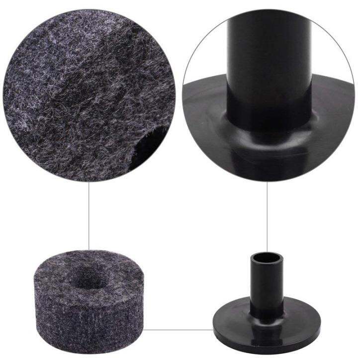 8pcs-cymbal-stand-25mm-felt-washer-2pcs-cymbal-sleeves-replacement-for-shelf-drum-kit