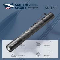 ไฟฉายปากกา SD1211ฉลามยิ้มแบบพกพาขยายได้ไฟฉายกันน้ำไฟฉายชาร์จแบตเตอรี่ได้สำหรับเดินป่าตั้งแคมป์กลางแจ้ง