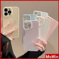 ▦ Mowin - เข้ากันได้สำหรับ เคสไอโฟน เคสไอโฟน11 เคส iphone 11 สำหรับ iPhone 14 Pro Max เคสไอโฟนสีครีมเคสนิ่ม TPU กันกระแทกฝาครอบกล้อง สีม่วง สีเหลือง สีชมพู สีขาว ใช้ได้กับ iPhone 13 Pro max 12 Pro Max 11 xr xs max 7Plus