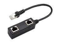 ตัวแยก RJ45แบบ2 In 1สายอะแดปเตอร์ตัวขยายตัวเชื่อมต่อ RJ45 LAN Ethernet เครือข่ายสำหรับการต่อเครือข่ายสายอะแดปเตอร์ตัวผู้เป็น2ตัวเมีย