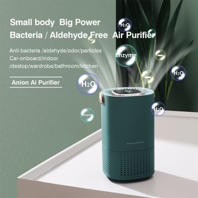 2023 Portable Air Purifier Ionizer Negative Ion Generator Cigarette Smoke Odor Removal Hepa Filter Car Air Freshener for Home