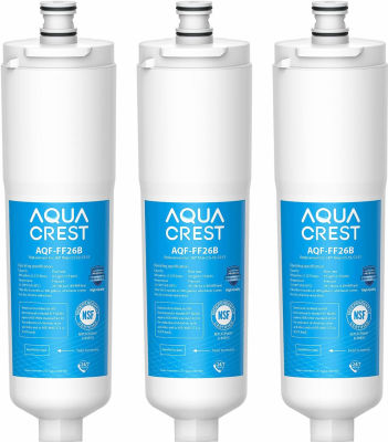 AQUA CREST AQUACREST CS-52 Refrigerator Water Filter, Compatible with 3M Cuno CS-52, CS-51, CS-452, CS-522, CS-532, CS-562, CS-512, W1085590, 56932, 2168701, 51000, 3 Filters (Package May Vary)