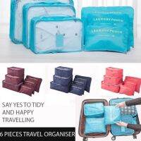 6pcsSet Travel Pouch TLTB014 G1L3 Tiffany 6in1 Packing Organizer Extra Large Type 6 in 1 Set Travel Organizer Bag (40cm)