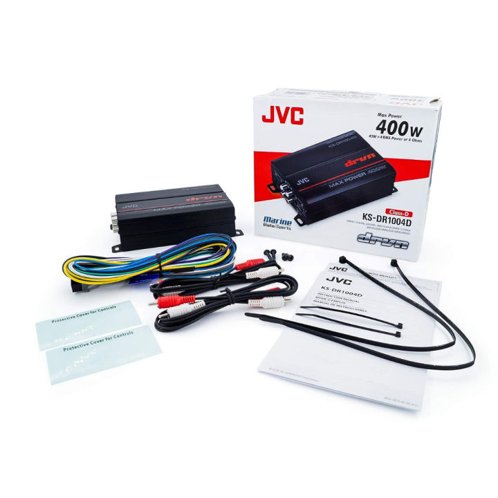 jvc-ks-dr1004d-400-watt-4-channel-bridgeable-amplifier-for-car-amp-marine-and-rzr-atv-utv-cart-motorsports