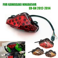 สัญญาณไฟเลี้ยวสำหรับคาวาซากิ NINJA650 R ER-6N ไฟ Led โครเมี่ยม2012-2014สัญญาณไฟเลี้ยวเบรคท้ายรถ