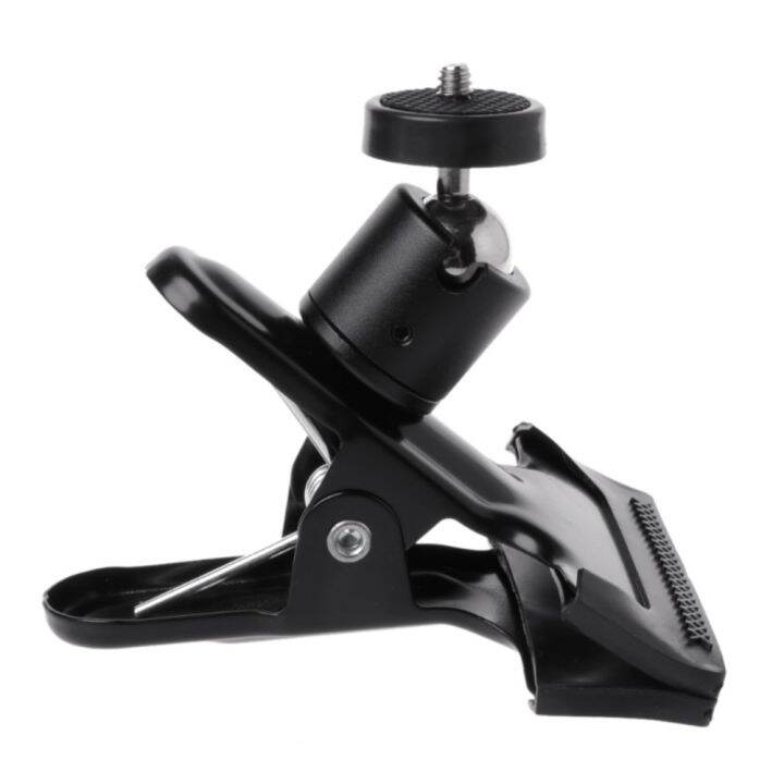 ASHERY Camera Flashlight Bracket Portable Clamp Tripod Head Clamp Tool