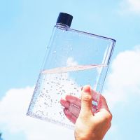 420Ml A5 Paper Water Bottle Cup Flat Drinks Kettle Transparent Notebook Botlte Portable Reusable Leakproof Sports Gym Drinkware