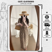 CATI Jumpsuit họa tiết kèm belt 2060