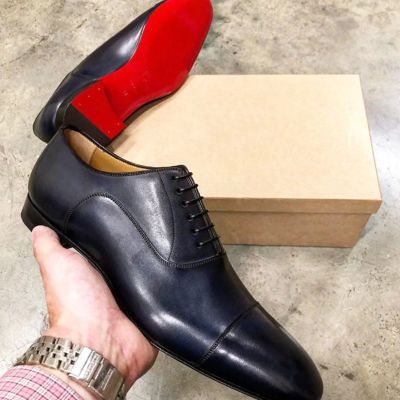 รองเท้างานแต่งงานอ๊อกฟอร์ดมีเชือกผูกสำหรับผู้ชายและ Gratis Ongkir รองเท้าผู้ชายพื้นสีแดงรองเท้าสีดำสีน้ำตาล