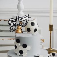 Basketball Football Theme Party Cupcake Topper Happy Birthday Cake Topper Flage For Kids Boy Birthday Party Cake Decors Supplies