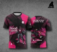 (ALL IN STOCK XZX)    2023 Riders Jersey, Baju FoodPanda (Power Rangers) 3D Short Sleeve Tee Full Sublimation T-Shirt 05   (FREE NAME PERSONALIZED)