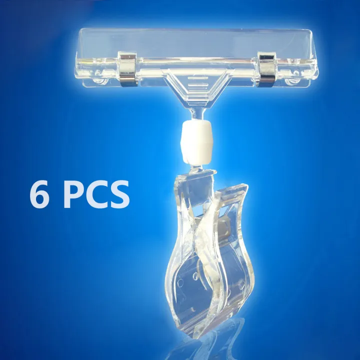 6/12pcs Sign Holder Display Clip Label Price Card Tag for Shelving