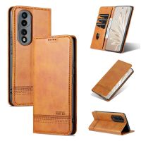 สำหรับ Honor 70 AZNS Magnetic Calf Texture Flip Leather Phone Case